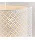 Gilli 3 Light Round Ceiling Pendant Chalk White & Pale Grey Cotton-4