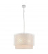 Gilli 3 Light Round Ceiling Pendant Chalk White & Pale Grey Cotton, E27