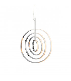 Avali LED Ceiling Pendant Chrome Plate & White Acrylic