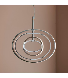 Avali LED Ceiling Pendant Chrome Plate & White Acrylic-1