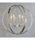 Ritz 6 Light Ceiling Pendant Bright Nickel & Clear Faceted Acrylic-1