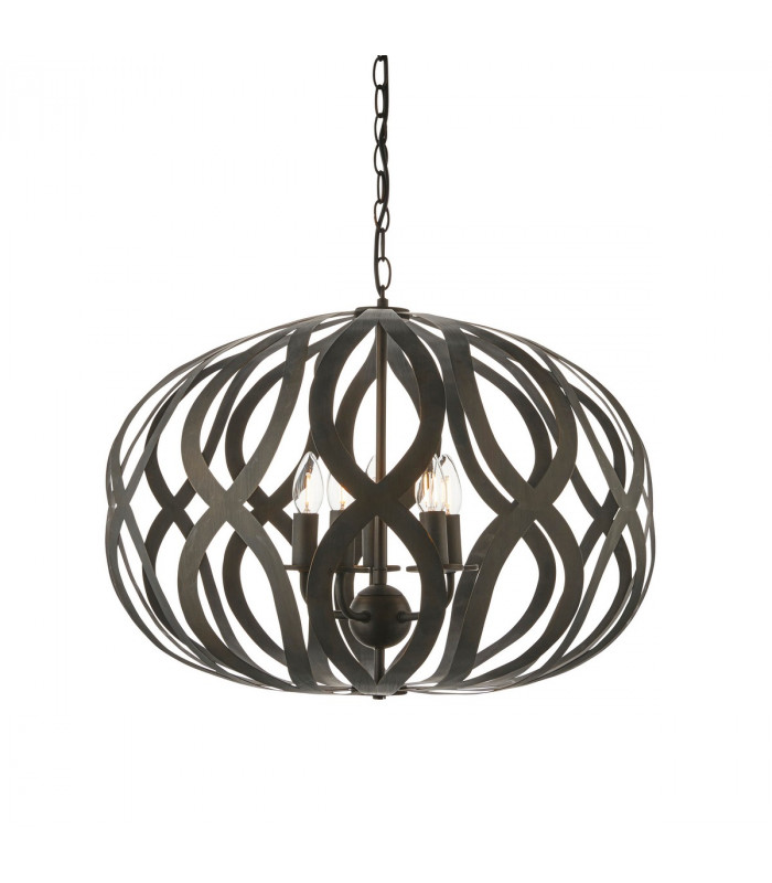 Sirolo 5 Light Ceiling Pendant Antique Bronze Paint