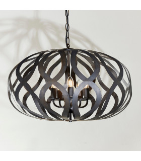 Sirolo 5 Light Ceiling Pendant Antique Bronze Paint-1