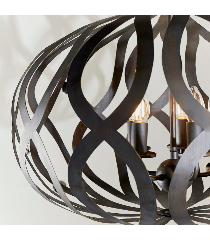 Sirolo 5 Light Ceiling Pendant Antique Bronze Paint-3