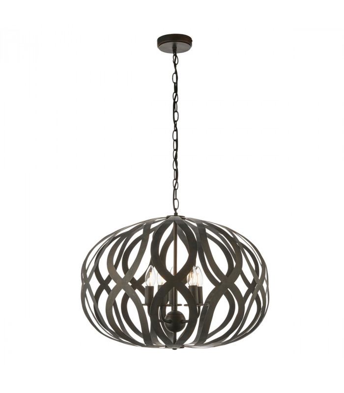 Sirolo 5 Light Ceiling Pendant Antique Bronze Paint, E14