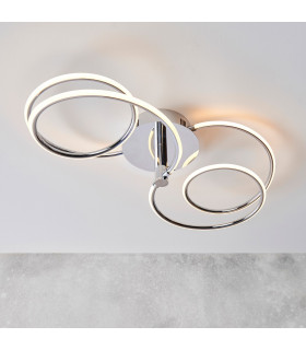 Eterne LED Semi Flush Light Chrome Plate & White Silicone-1