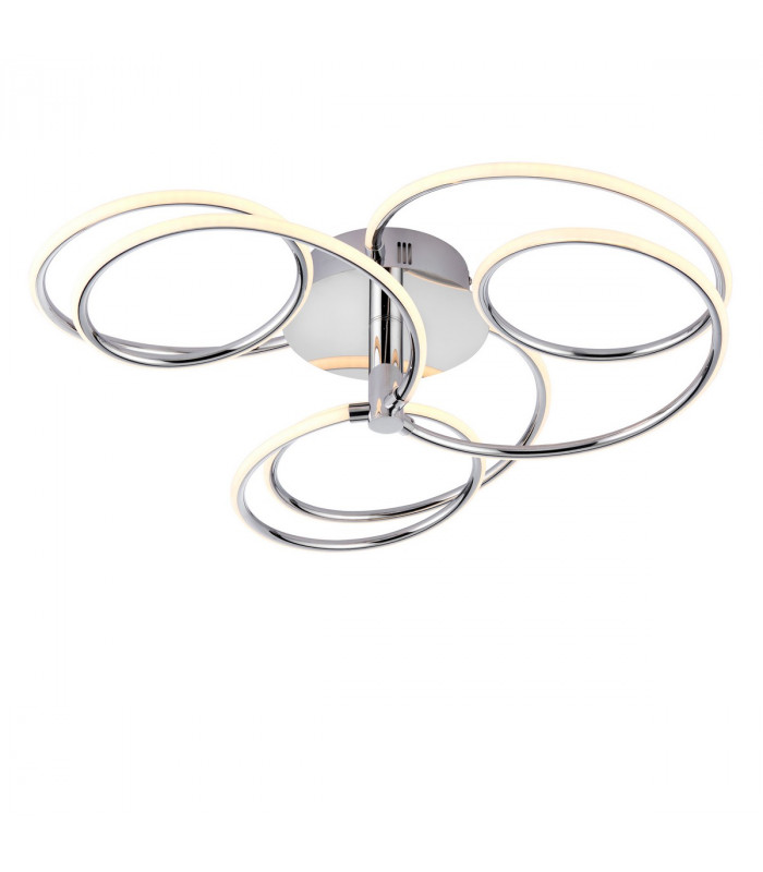 Eterne LED Semi Flush Light Chrome Plate & White Silicone