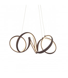 Synergy LED Ceiling Pendant Textured Coffee & White Silicone