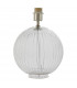 Jemma 1 Light Table Light Clear Ribbed Glass & Satin Nickel Plate (Base only)