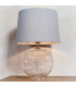 Jemma 1 Light Table Light Clear Ribbed Glass & Satin Nickel Plate (Base only)-1