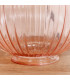 Jemma 1 Light Table Light Dusky Pink Ribbed Glass & Satin Nickel Plate (Base only)-6