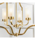 Edrea 4 Light Ceiling Pendant Satin Brass & Frosted Glass-4