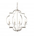 Garland 4 Light Ceiling Pendant Polished Nickel & Clear Crystal Glass