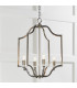 Lainey 4 Light Ceiling Pendant Antique Brass Plate & Clear Crystal Glass-1