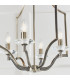Lainey 4 Light Ceiling Pendant Antique Brass Plate & Clear Crystal Glass-4