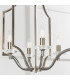 Lainey 4 Light Ceiling Pendant Antique Brass Plate & Clear Crystal Glass-5