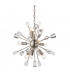 Miro 9 Light Ceiling Pendant Satin Nickel Plate & Clear Crystal Glass