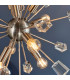 Miro 9 Light Ceiling Pendant Satin Nickel Plate & Clear Crystal Glass-3
