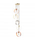 Hoop 5 Light Cluster Ceiling Pendant Brushed Brass & Brushed Nickel