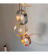 Hoop 5 Light Cluster Ceiling Pendant Brushed Brass & Brushed Nickel-2