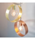 Hoop 5 Light Cluster Ceiling Pendant Brushed Brass & Brushed Nickel-5