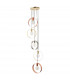 Hoop 5 Light Cluster Ceiling Pendant Brushed Brass & Brushed Nickel-6