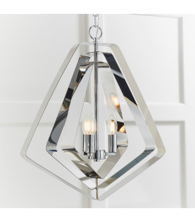Riona 3 Light Ceiling Pendant Chrome Plate-1