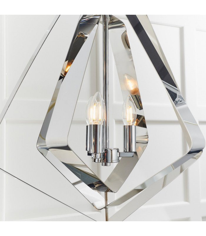 Riona 3 Light Ceiling Pendant Chrome Plate-3