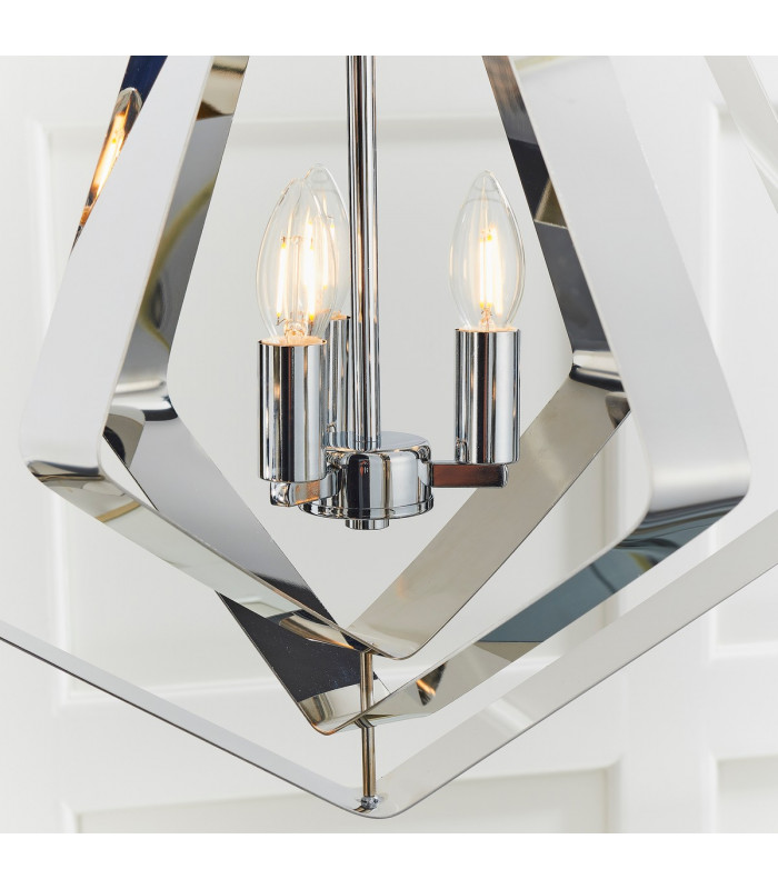 Riona 3 Light Ceiling Pendant Chrome Plate-5