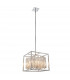 Acadia 4 Light Ceiling Pendant Chrome Plate & Clear Crystal Glass, E14