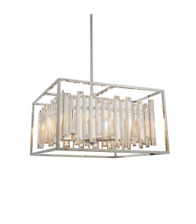 Acadia 6 Light Ceiling Pendant Chrome Plate & Clear Crystal Glass