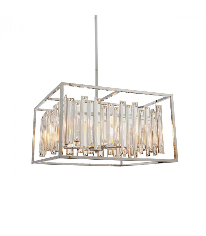 Acadia 6 Light Ceiling Pendant Chrome Plate & Clear Crystal Glass