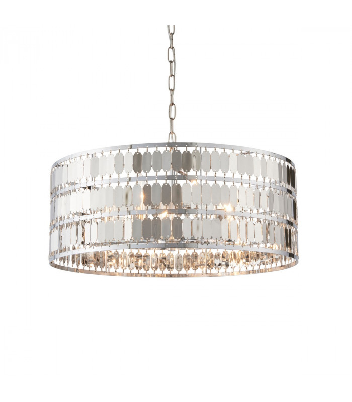 Eldora 5 Light Round Ceiling Pendant Chrome Plate