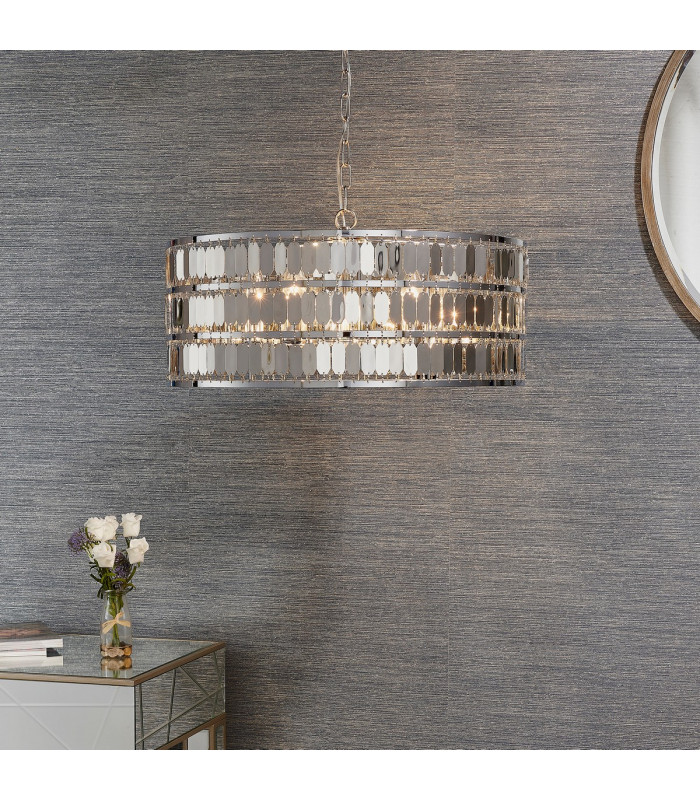 Eldora 5 Light Round Ceiling Pendant Chrome Plate-3