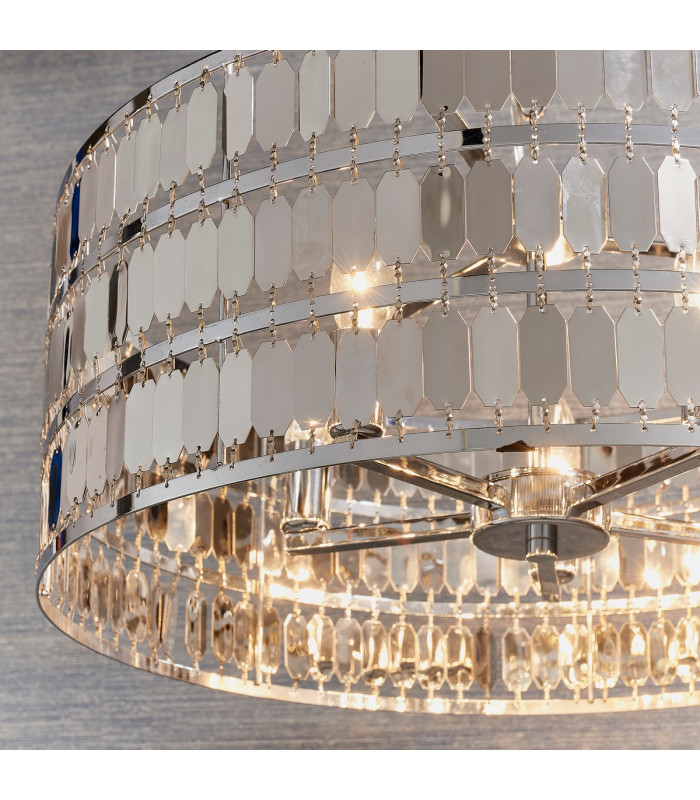 Eldora 5 Light Round Ceiling Pendant Chrome Plate-4