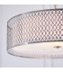 Cordero 3 Light Round Ceiling Pendant Satin Nickel Plate & White Cotton Mix-4