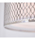 Cordero 3 Light Round Ceiling Pendant Satin Nickel Plate & White Cotton Mix-6