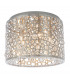 Fayola 5 Light Flush Light Chrome Plate & Clear Crystal