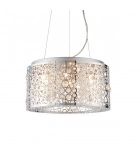 Fayola 6 Light Ceiling Pendant Chrome Plate & Clear Crystal