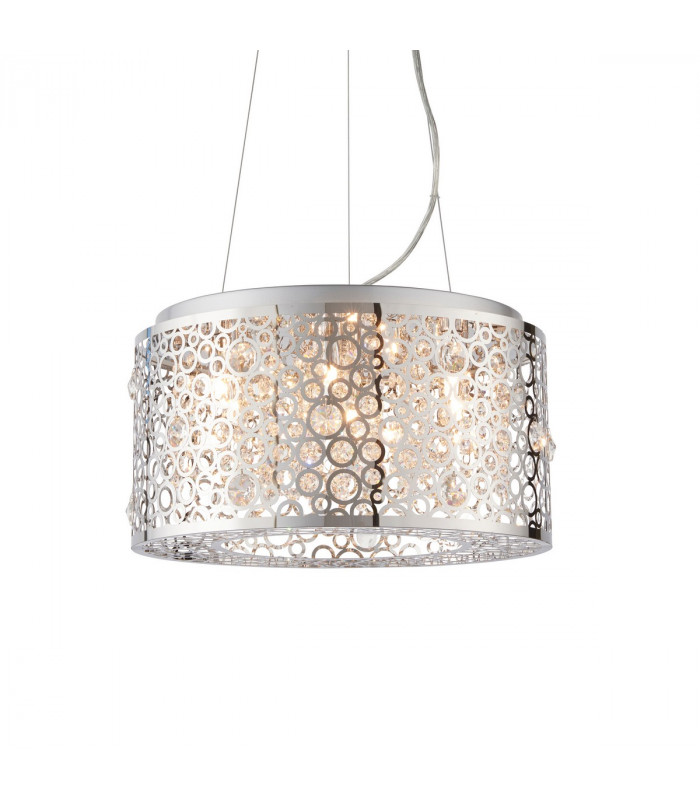 Fayola 6 Light Ceiling Pendant Chrome Plate & Clear Crystal