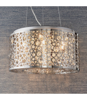 Fayola 6 Light Ceiling Pendant Chrome Plate & Clear Crystal-1