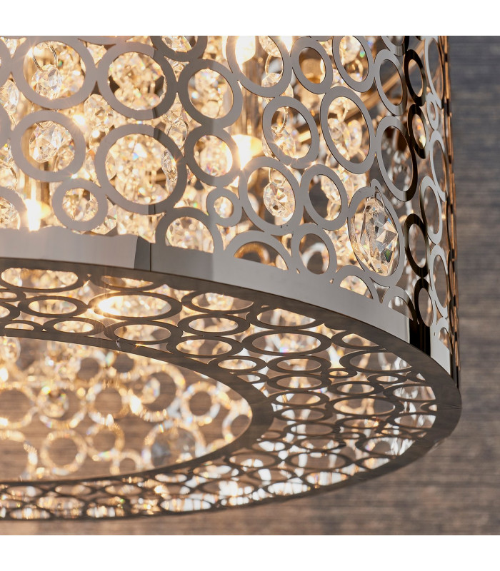 Fayola 6 Light Ceiling Pendant Chrome Plate & Clear Crystal-4