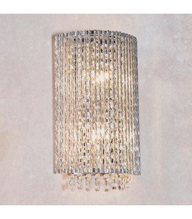 Galina 2 Light Wall Light Chrome Plate & Clear Crystal-1