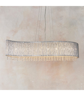 Galina 8 Light Ceiling Pendant Chrome Plate & Clear Crystal-1