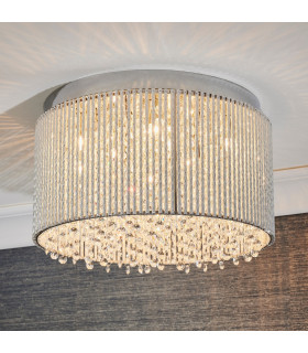 Galina 10 Light Flush Light Chrome Plate & Clear Crystal-1