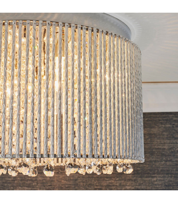 Galina 10 Light Flush Light Chrome Plate & Clear Crystal-3