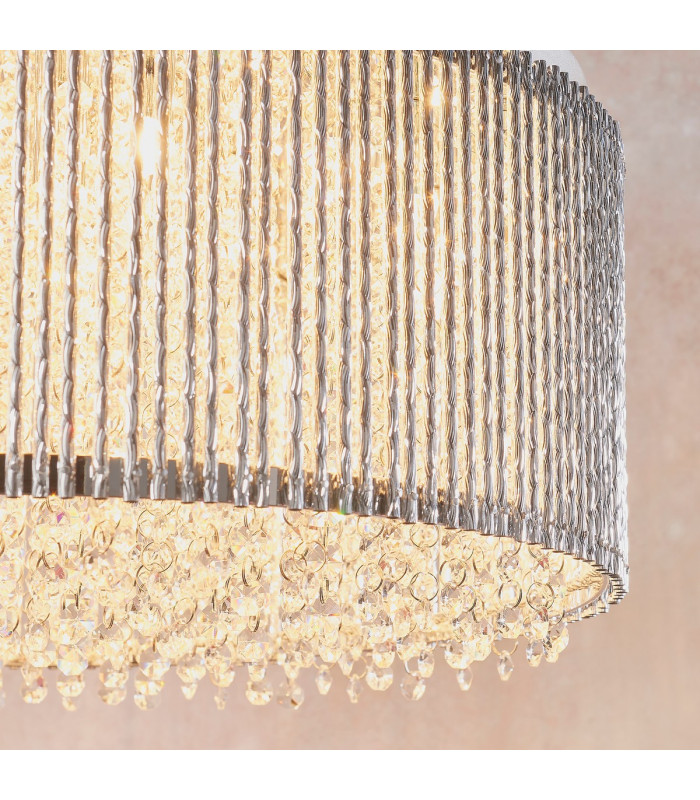 Galina 12 Light Ceiling Pendant Chrome Plate & Clear Crystal-4