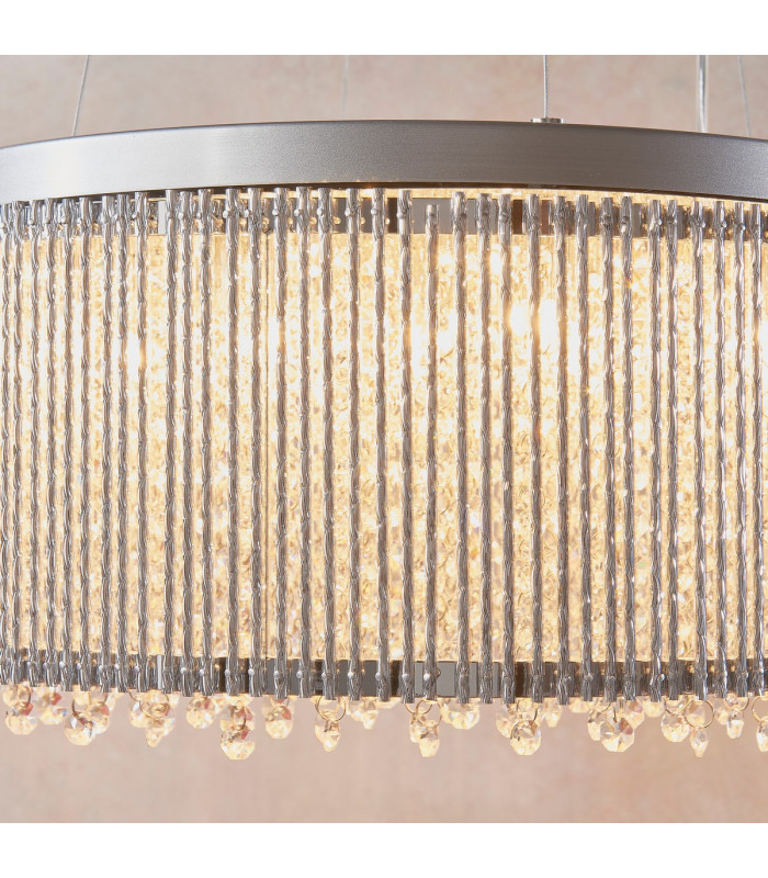 Galina 12 Light Ceiling Pendant Chrome Plate & Clear Crystal-5
