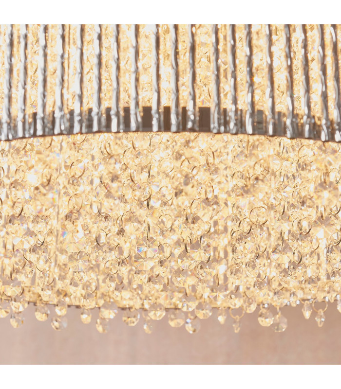 Galina 12 Light Ceiling Pendant Chrome Plate & Clear Crystal-6