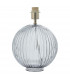 Jemma 1 Light Table Light Smokey Grey Ribbed Glass & Satin Nickel Plate (Base only)
